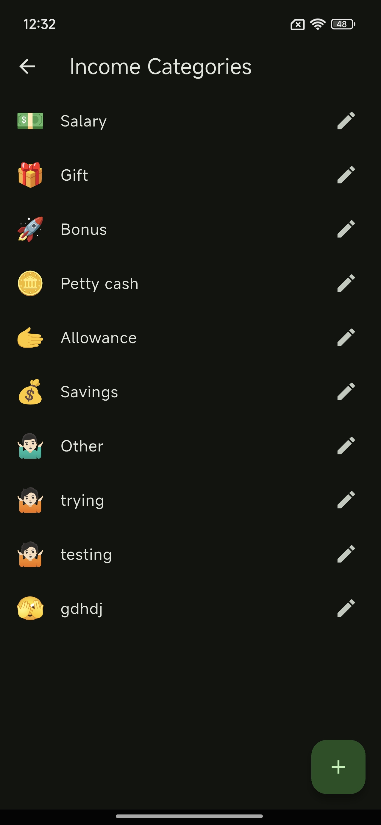 incomce category